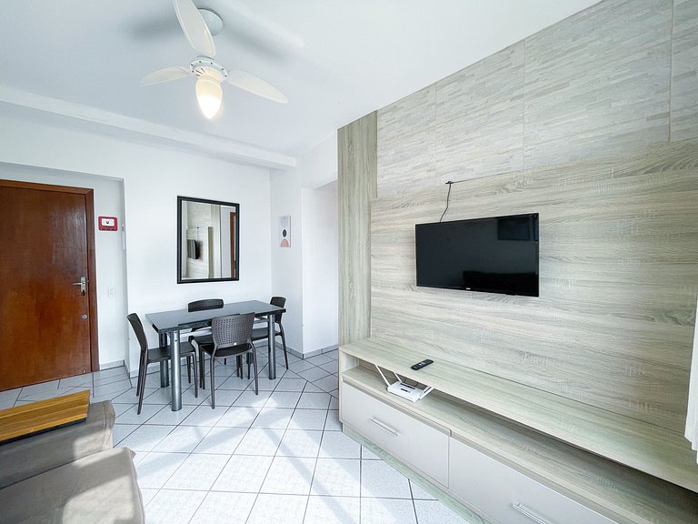 Apê Charmoso, A/C e Wi-Fi | 300m Canasvieiras