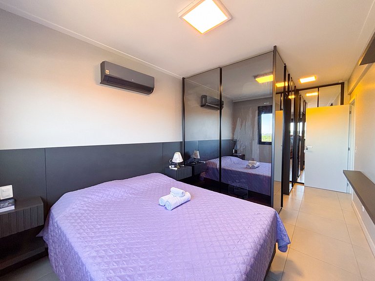 Apê Moderno, A/C | 450m Praia Canasvieiras