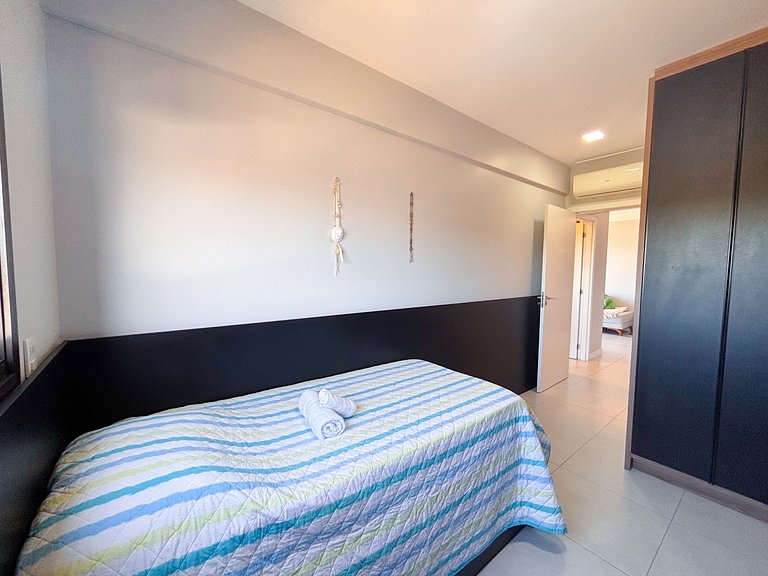 Apê Moderno, A/C | 450m Praia Canasvieiras