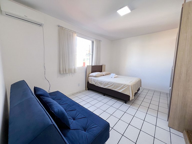 Apê Espaçoso, A/C | 300m Praia de Canasvieira