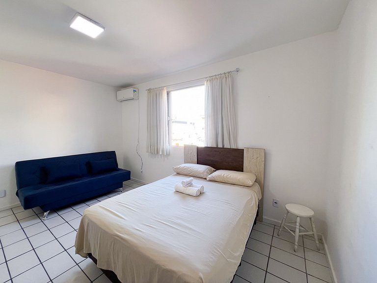Apê Espaçoso, A/C | 300m Praia de Canasvieira