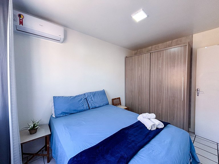 Apê Completo, A/C e Wi-Fi | 350m Canasvieiras