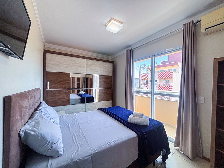 Apê com A/C, Garagem e Wi-Fi | 300m Canasvieiras