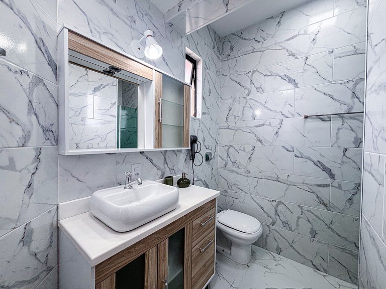 Apê Frente-mar, com vista para a Ilha