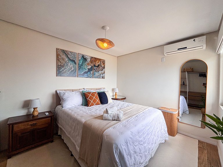 Apê Frente-mar, com vista para a Ilha