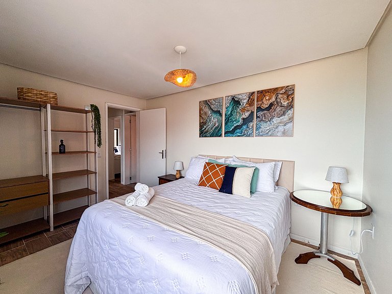 Apê Frente-mar, com vista para a Ilha