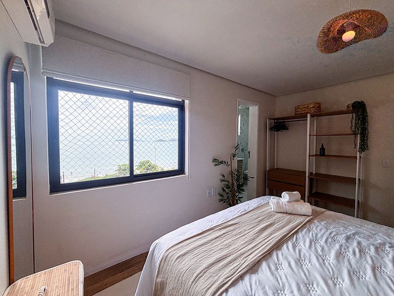 Apê Frente-mar, com vista para a Ilha