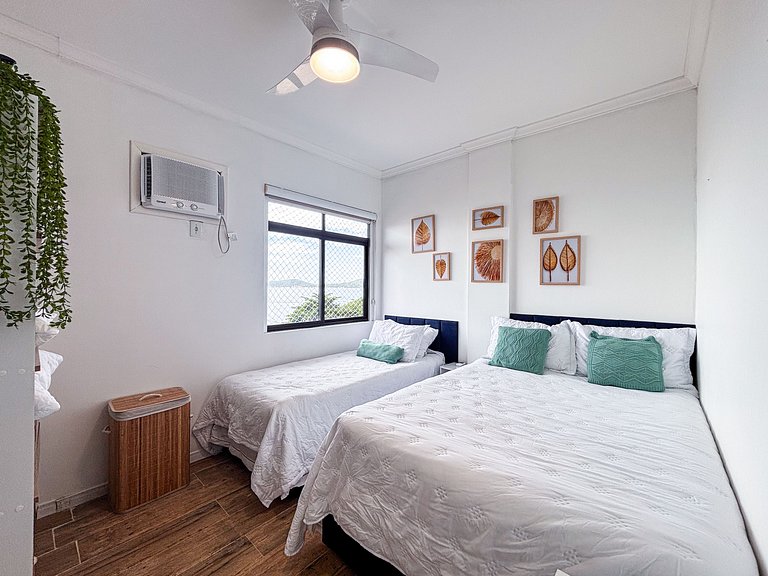 Apê Frente-mar, com vista para a Ilha