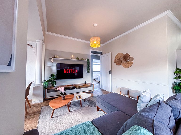 Apê Frente-mar, com vista para a Ilha