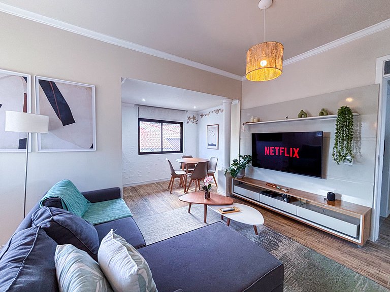 Apê Frente-mar, com vista para a Ilha